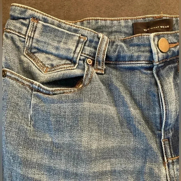 Who What Wear Jeans Embroidered Capri Crop Jeans Women’s 4 Medium Wash Vintage - Picture 5 of 13